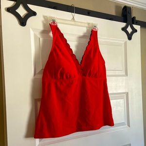 Tankini with skirt! Red and Navy